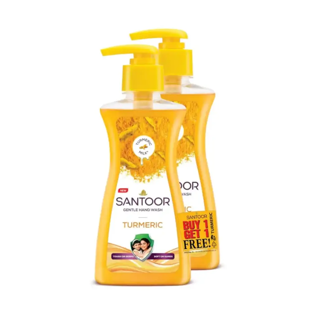 SANTOOR GENTLE HAND WASH TURMERIC AND MILK 200 ML BUY 1 & GET 1 FREE