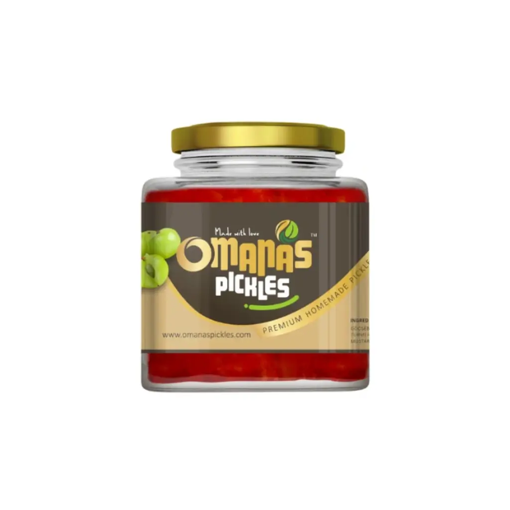 OMANAS PICKLES - PREMIUM HOME MADE SWEET GOOSEBERRY PICKLE 250G