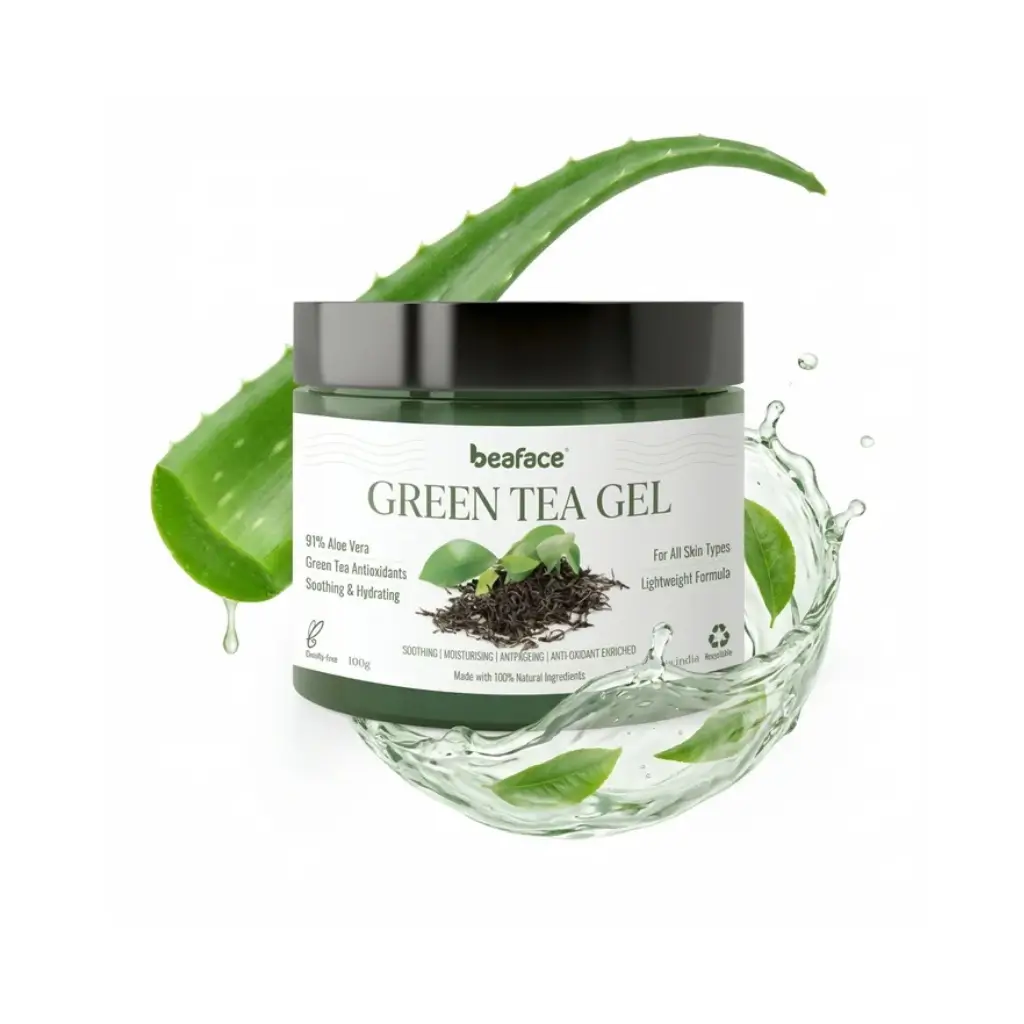 BEAFACE GREEN TEA GEL MOISTURIZES DANDRUFF STRENGTHENS HAIR SCALP 100 GM