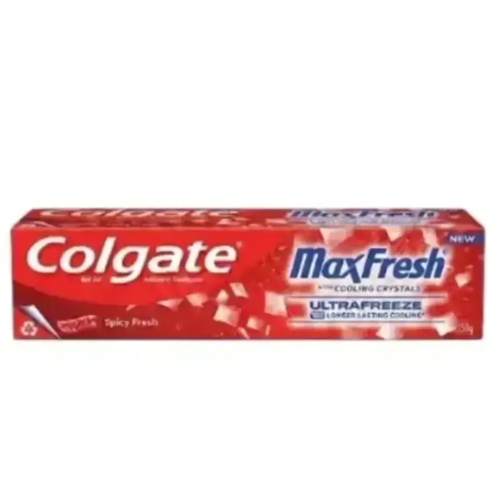 COLGATE RED GEL ANTICAVITY TOOTHPASTE SPICY FRESH / MAXFRESH WITH COOLING CRYSTALS 150 GM