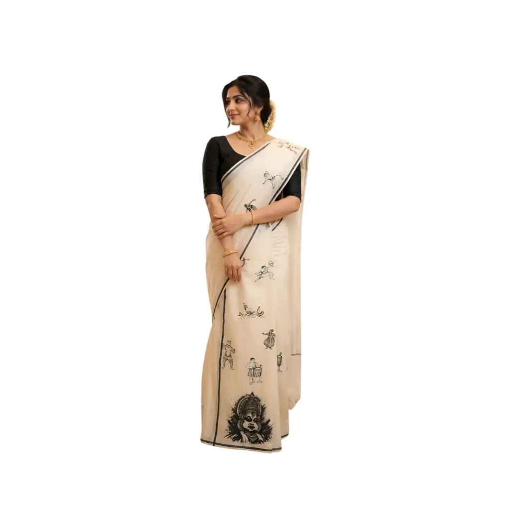 Trending onam theme set mundu exclusive design