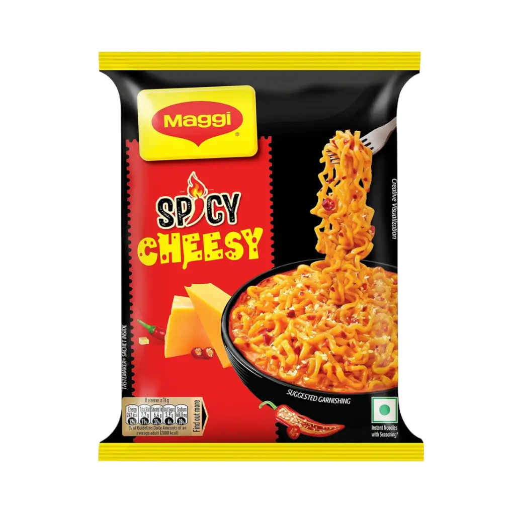 MAGGI SPICY CHEESY INSTANT NOODLES 76 GM