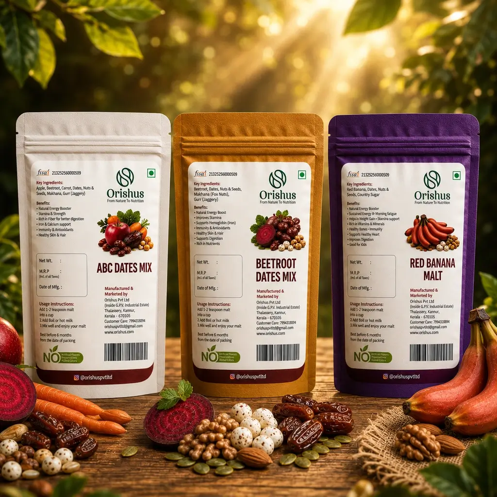 ABC DATES MIX + BEETROOT DATES MIX + RED BANANA MALT COMBO | ORISHUS