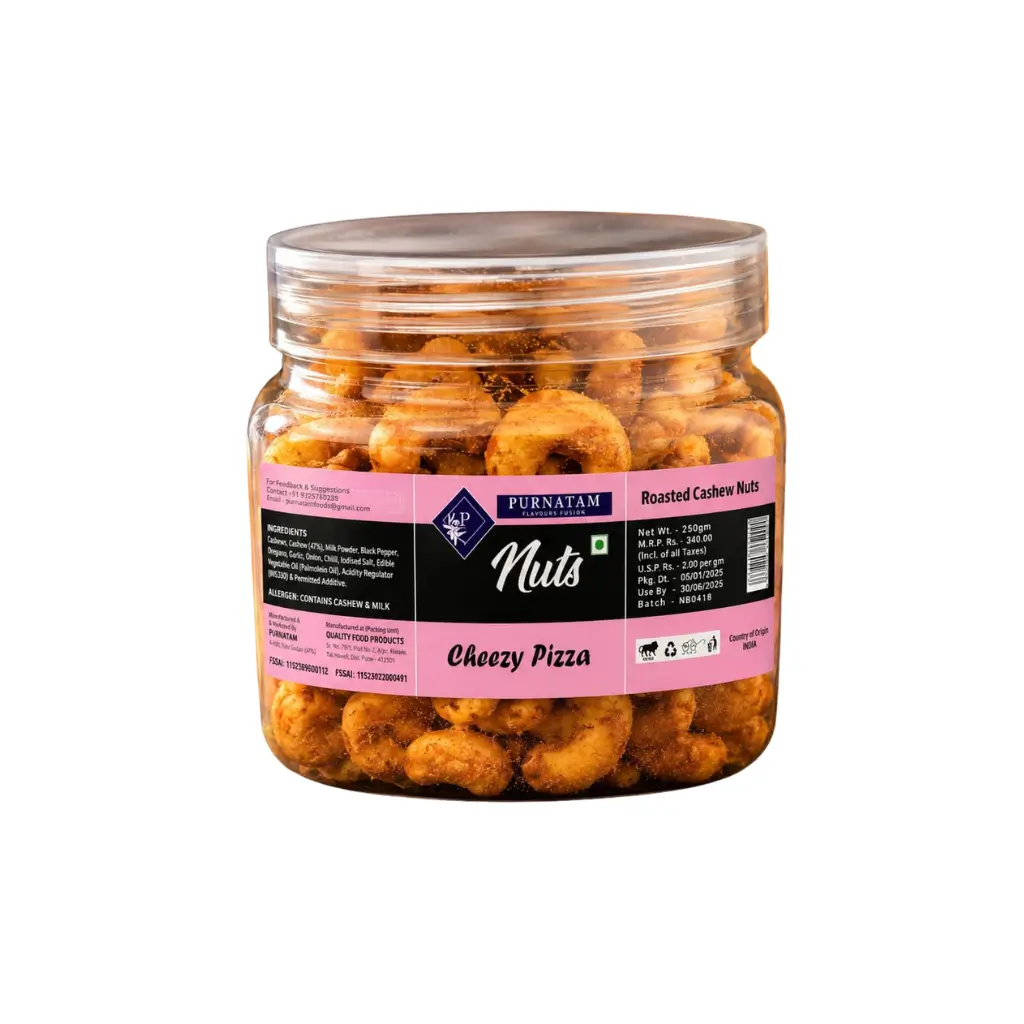 PURNATAM CHEEZY PIZZA CASHEWS 250 GM