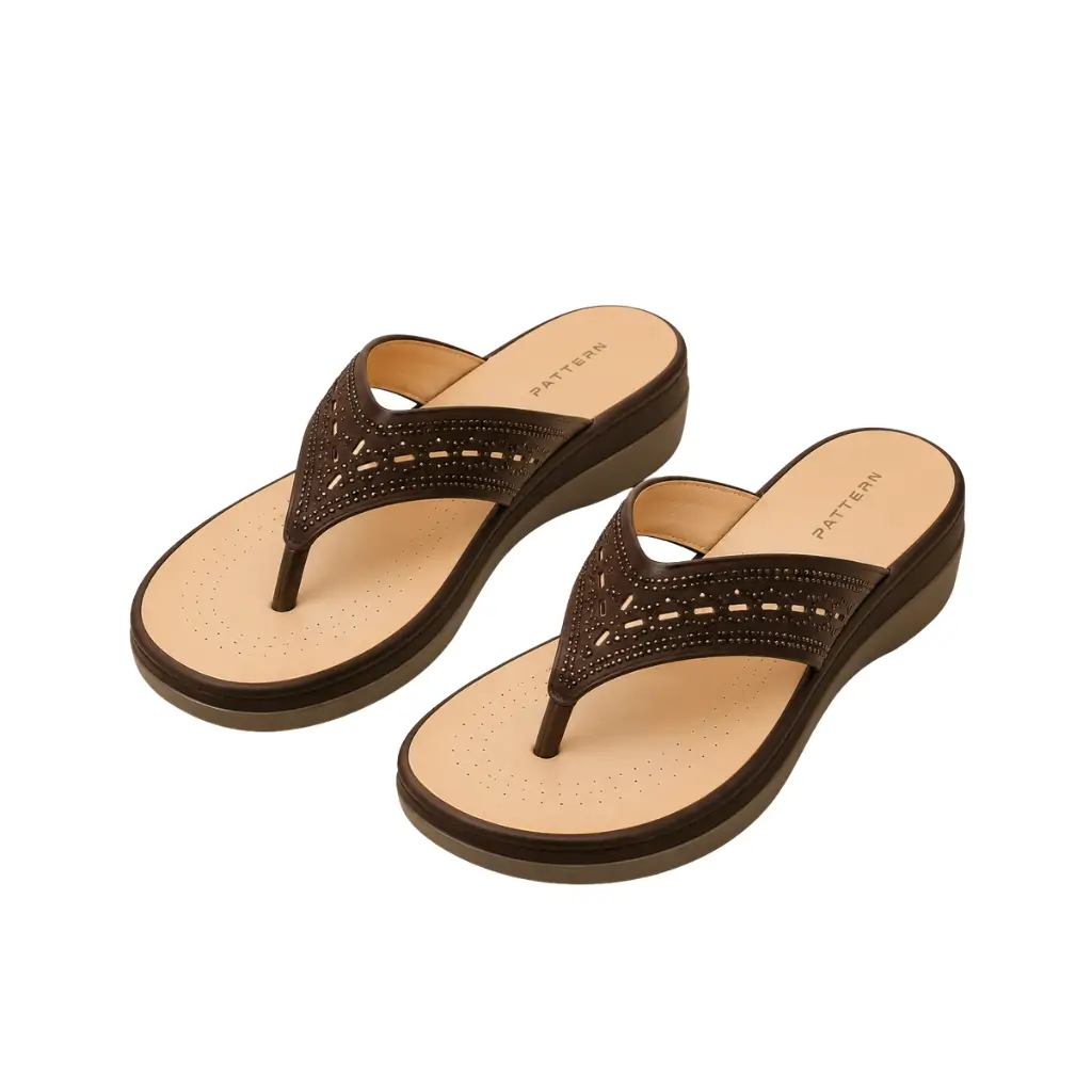 PATTERN FOOTWEAR BROWN HL01-7149