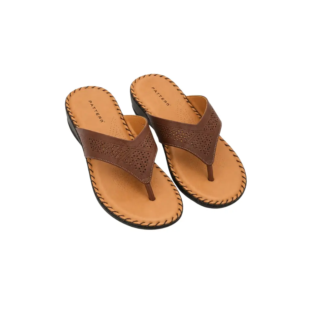 PATTERN FOOTWEAR BROWN KL07-7156