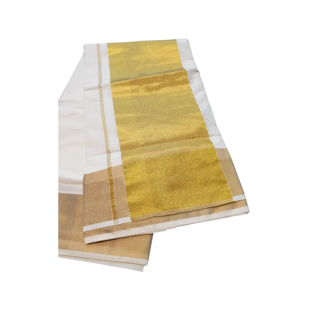 Big Border Kasavu Saree 5 inch with blouse