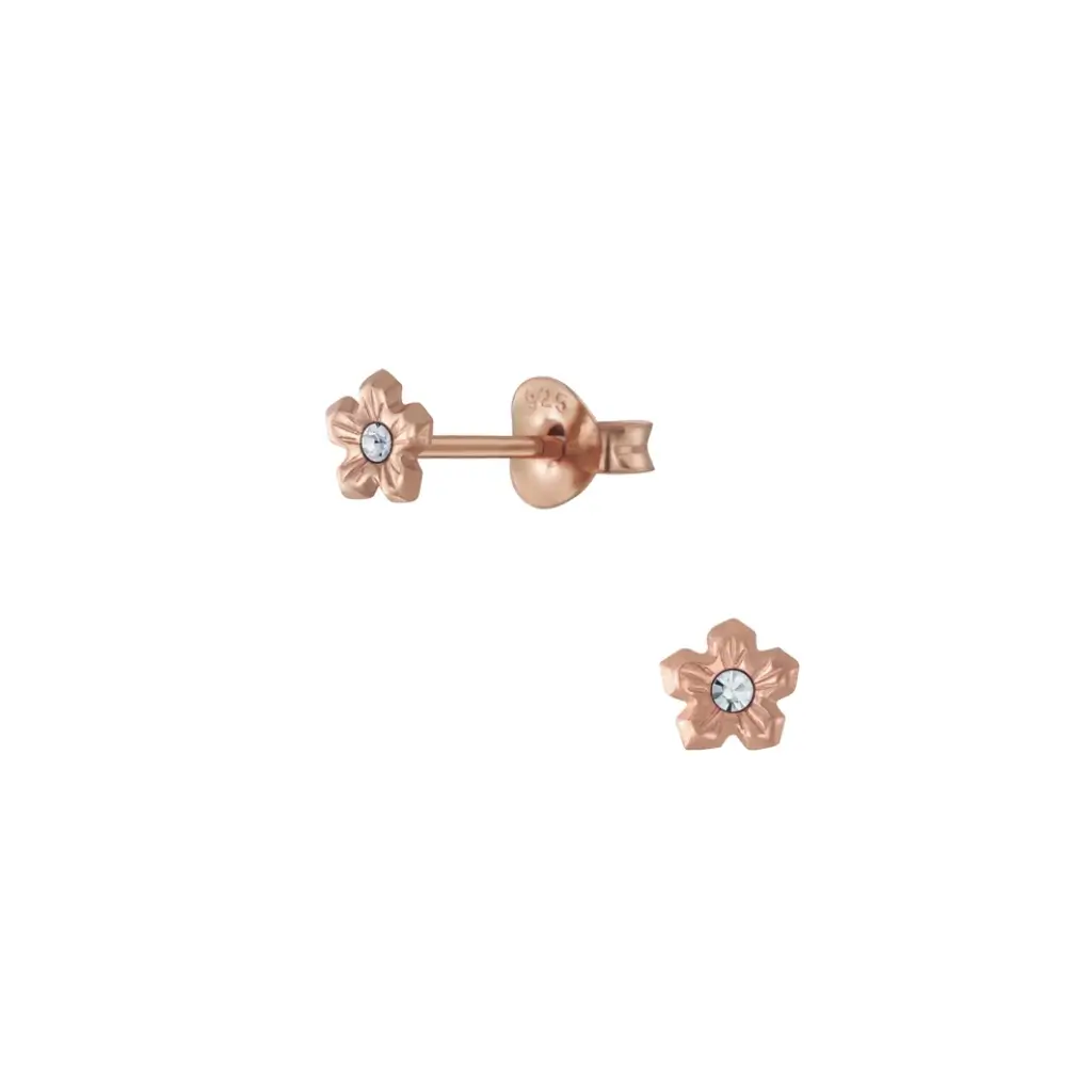 GLAIN CLEAR CZ FLOWER STUD