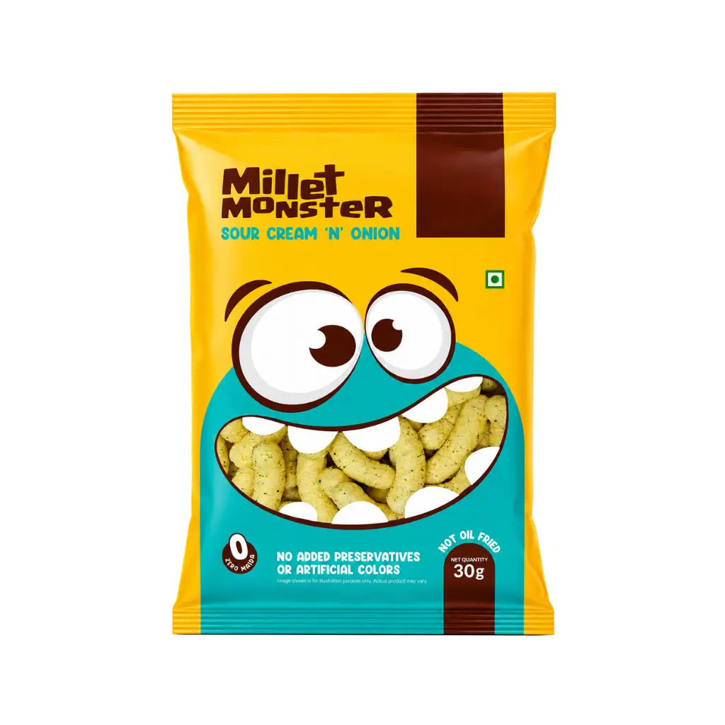 SOME MORE FOODS MILLET MONSTER SOUR CREAM N ONION 30 GM