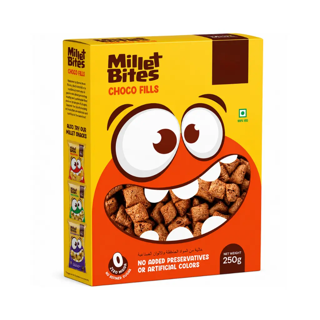 SOME MORE FOODS MILLET BITES CHOCO FILLS 250 GM