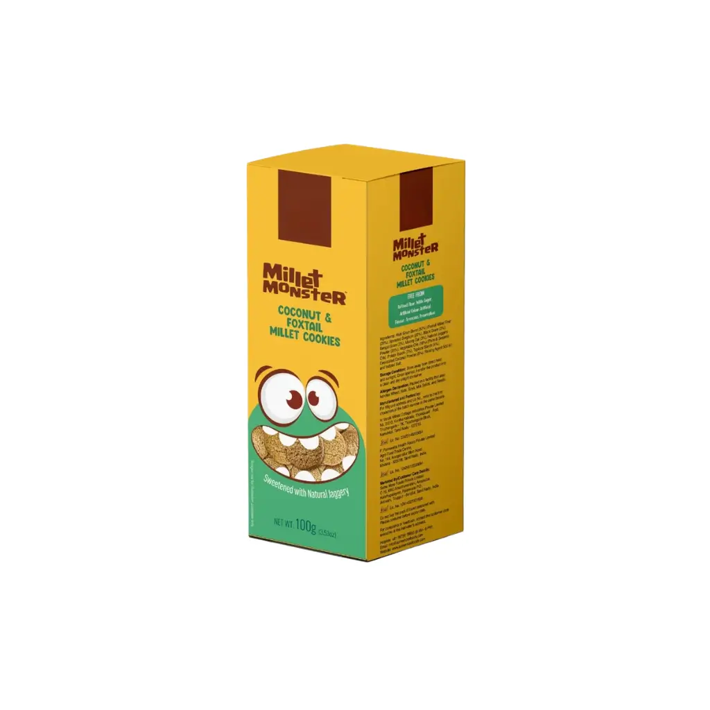 SOME MORE FOODS MILLET MONSTER COCONUT & FOXTAIL MILLET COOKIES 100 GM