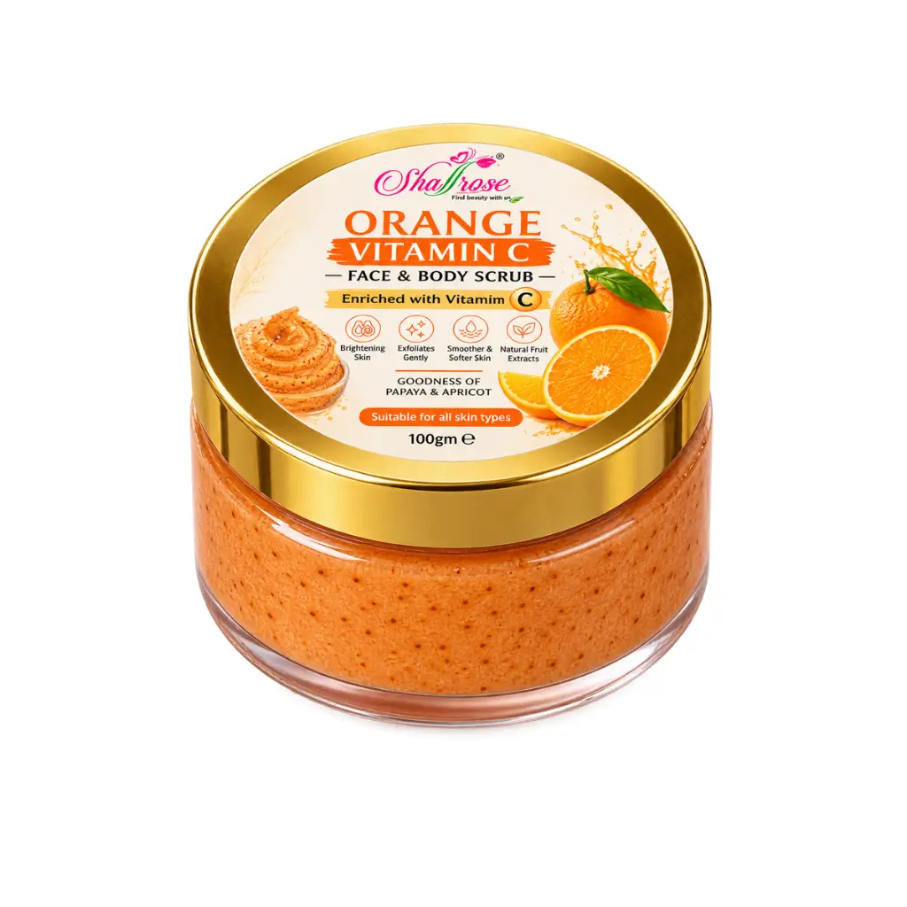 SHAFFROSE ORANGE VITAMIN C FACE & BODY SCRUB 100 GM