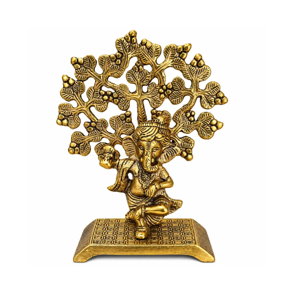 CRAFT TARA ANTIQUE BRASS FINISHED KALPAVRIKSHA GANAPATI MURTI