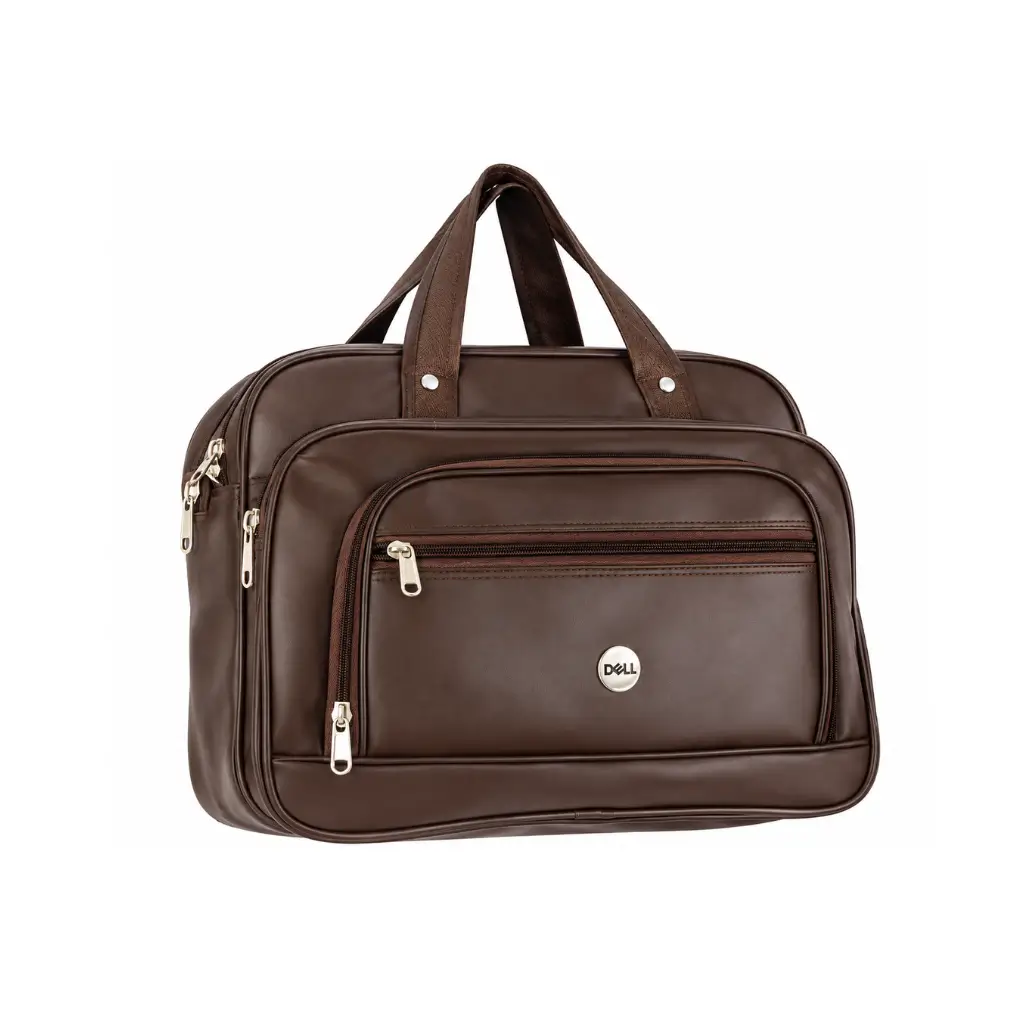 POOJA BAGS DELL MULTI COMPARTMENT LAPTOP & OFFICE BAG | BROWN | BUSINESS & TRAVEL