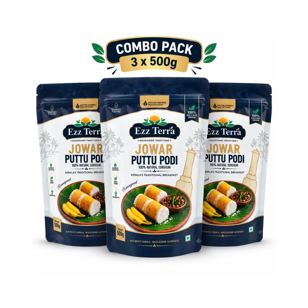 Ezz Terra Jowar Puttu Podi 500 gm 3 Pack Combo