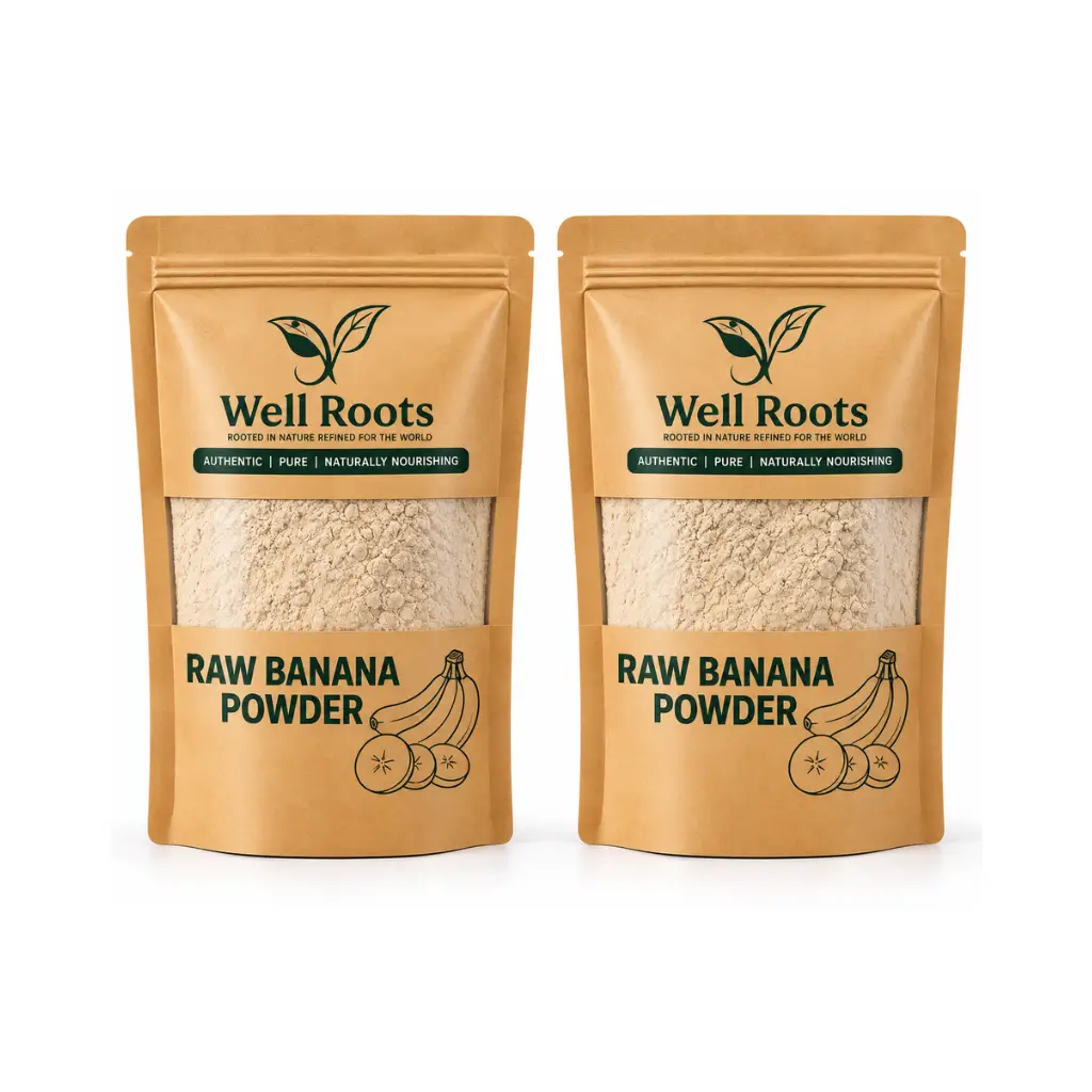Well Roots Pure Raw Banana Powder Combo Pack of Two
