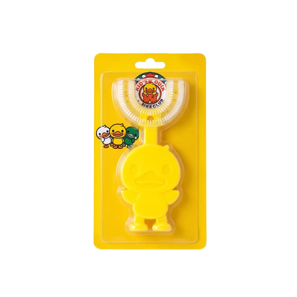 GENERIC DUCK SHAPED U SHAPED BABY TOOTHBRUSH |YELLOW |1 PIECE