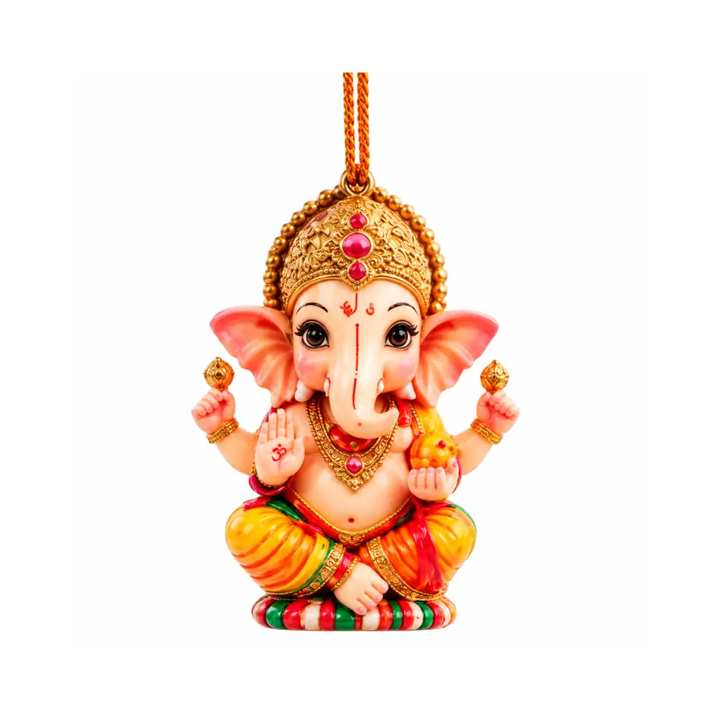 Generic 22454 Mix Ganpati Hanging Decoration 1 Pc