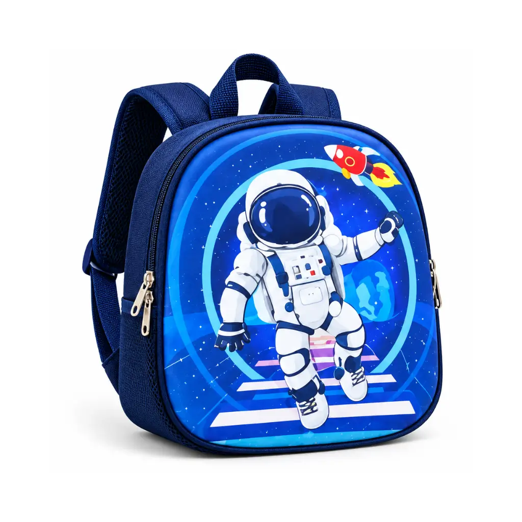 GENERIC KIDS’ ASTRONAUT PRINT MINI SCHOOL BACKPACK | BLUE