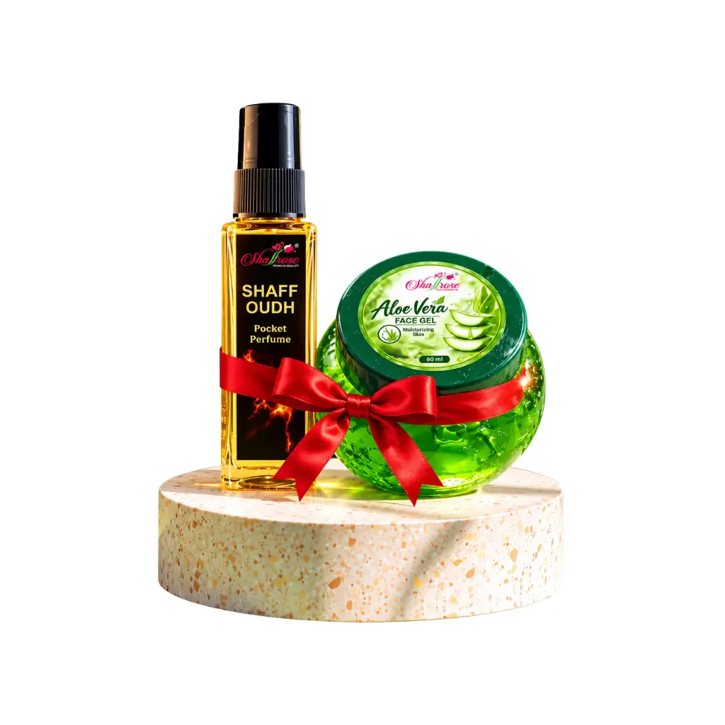 SHAFF OUDH POCKET PERFUME (8ML) + ALOE VERA GEL (60ML)