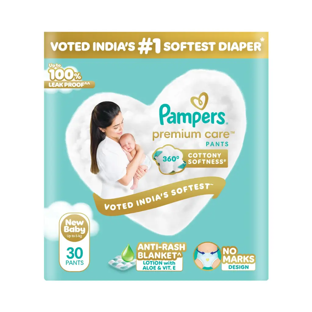 PAMPERS PREMIUM CARE NEW BABY UP TO 5 KG 30 PANTS