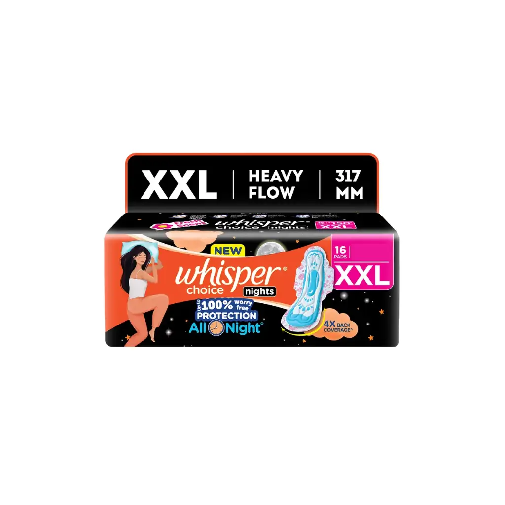 WHISPER CHOICE NIGHTS XXL 16 PADS