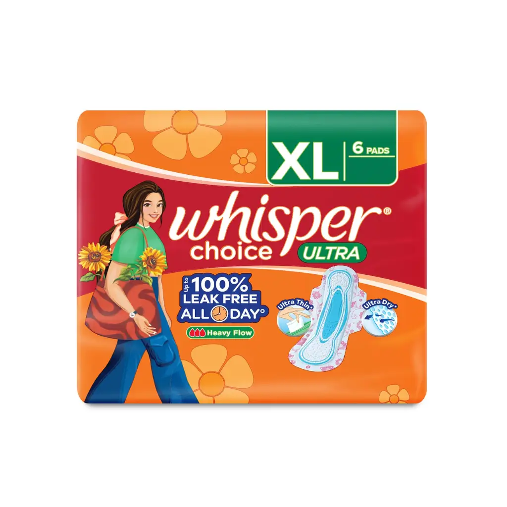 WHISPER CHOICE REGULAR 6 PADS ++50MM LONGERRR