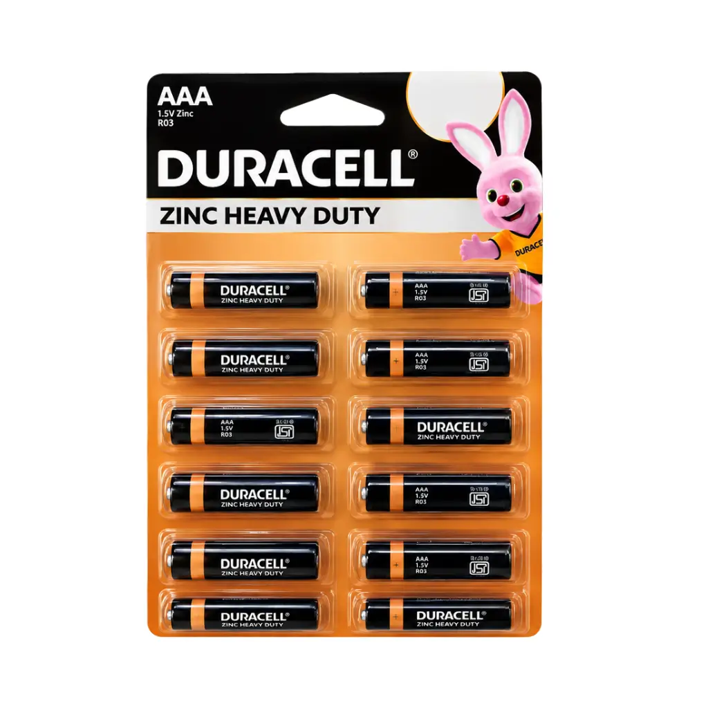 DURACELL ZINC HEAVY DUTY AAA 1.5V 15/-