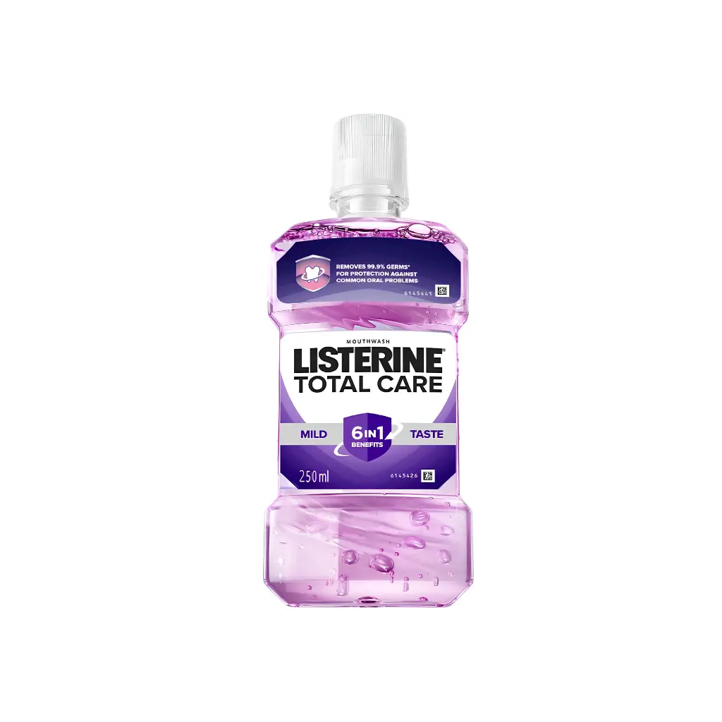 LISTERINE TOTAL CARE MILD TASTE 6 IN 1 BENEFITS MOUTHWASH 250 ML