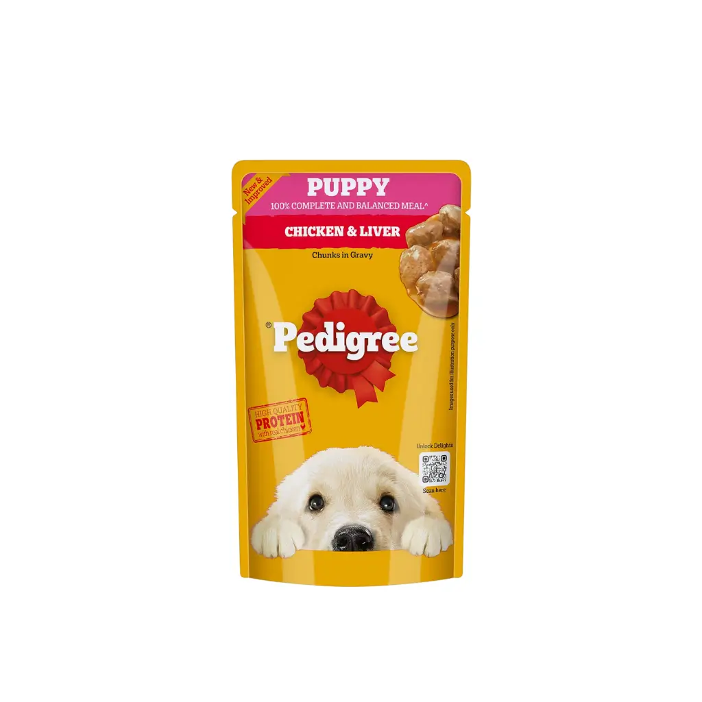 PEDIGREE PUPPY CHICKEN & LIVER CHUNKS IN GRAVY 130 G