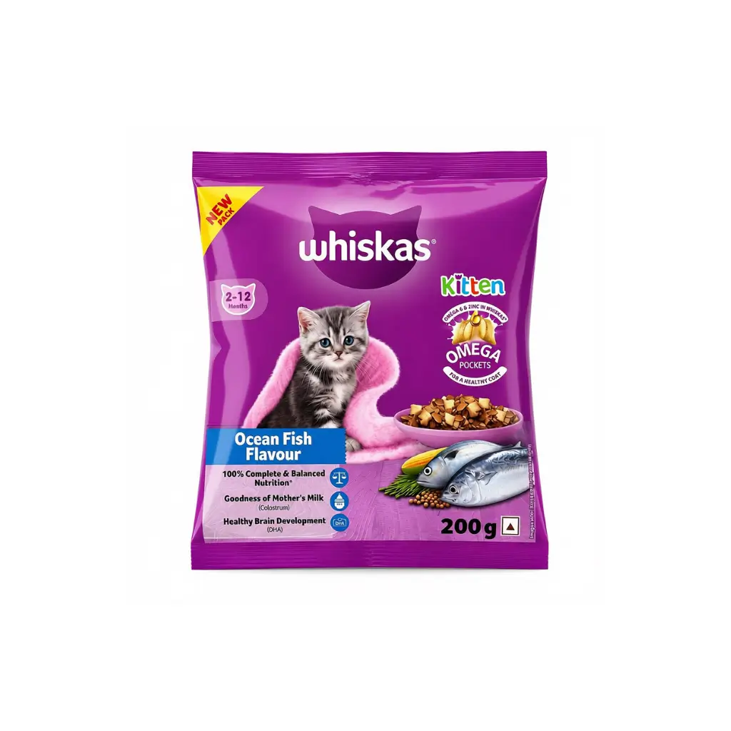 WHISKAS KITTEN OCEAN FISH FLAVOUR 2-12 MONTHS 200 G