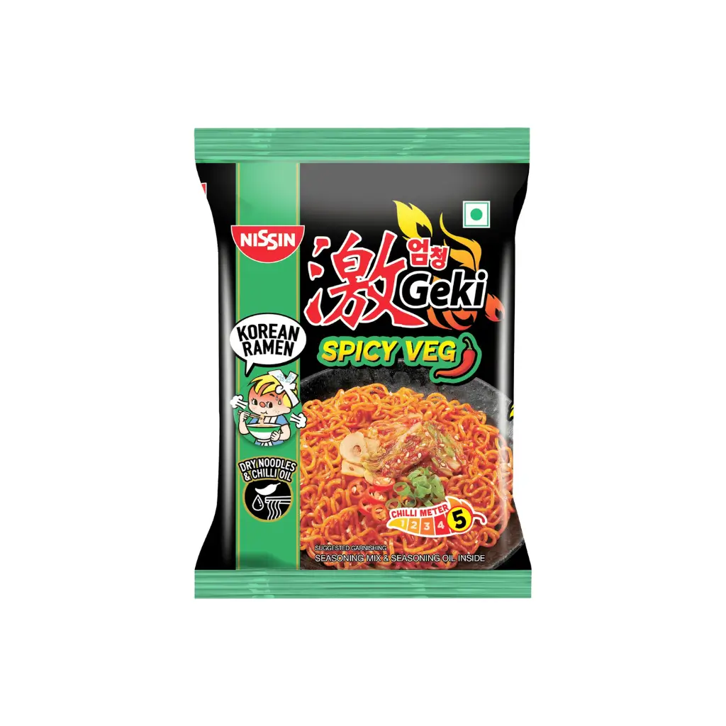 NISSIN GEKI SPICY VEG NOODLES 80 GM