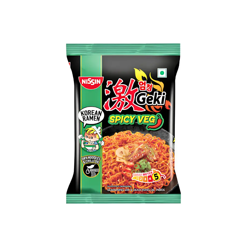 NISSIN GEKI SPICY VEG NOODLES 60 GM