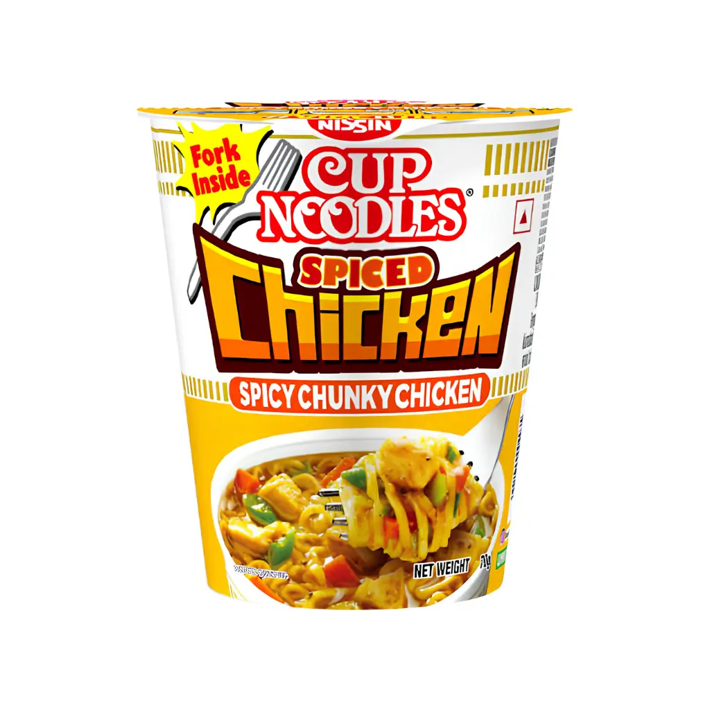NISSIN CUP NOODLES SPICED CHICKEN 70 GM
