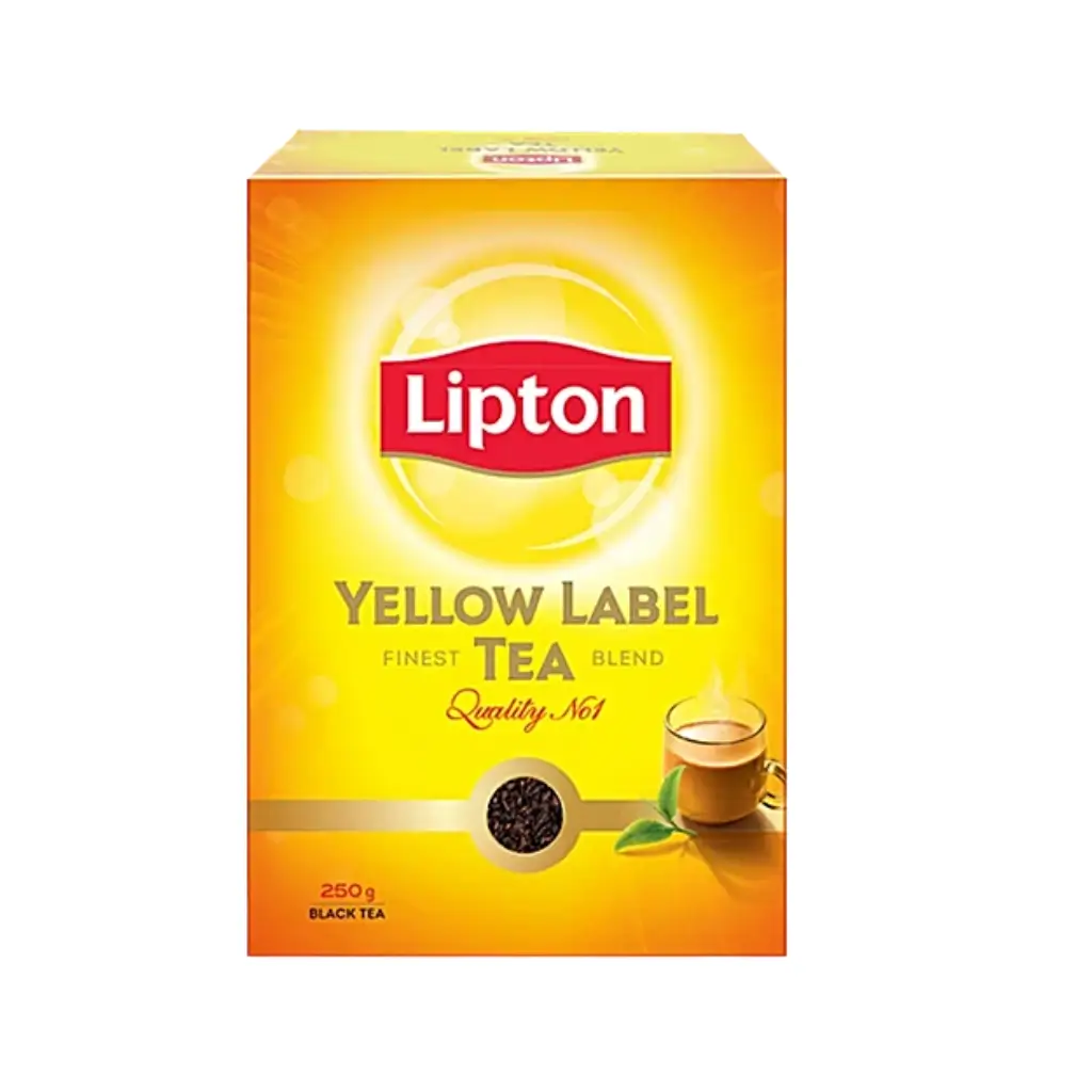LIPTON YELLOW LABEL PREMIUM BLACK TEA BLEND BOX 250 M
