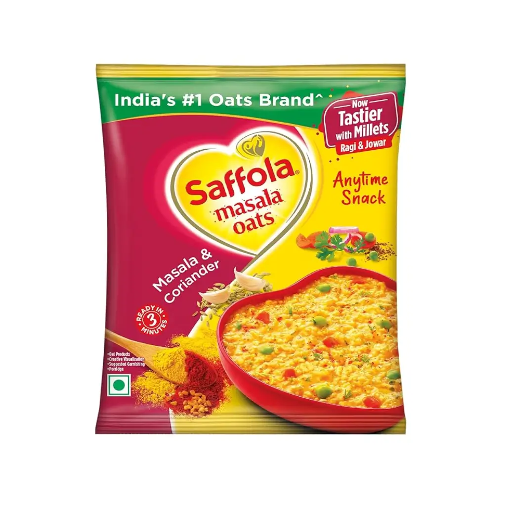 SAFFOLA MASALA OATS MASALA & CORIANDER WITH MILLETS 38 GM