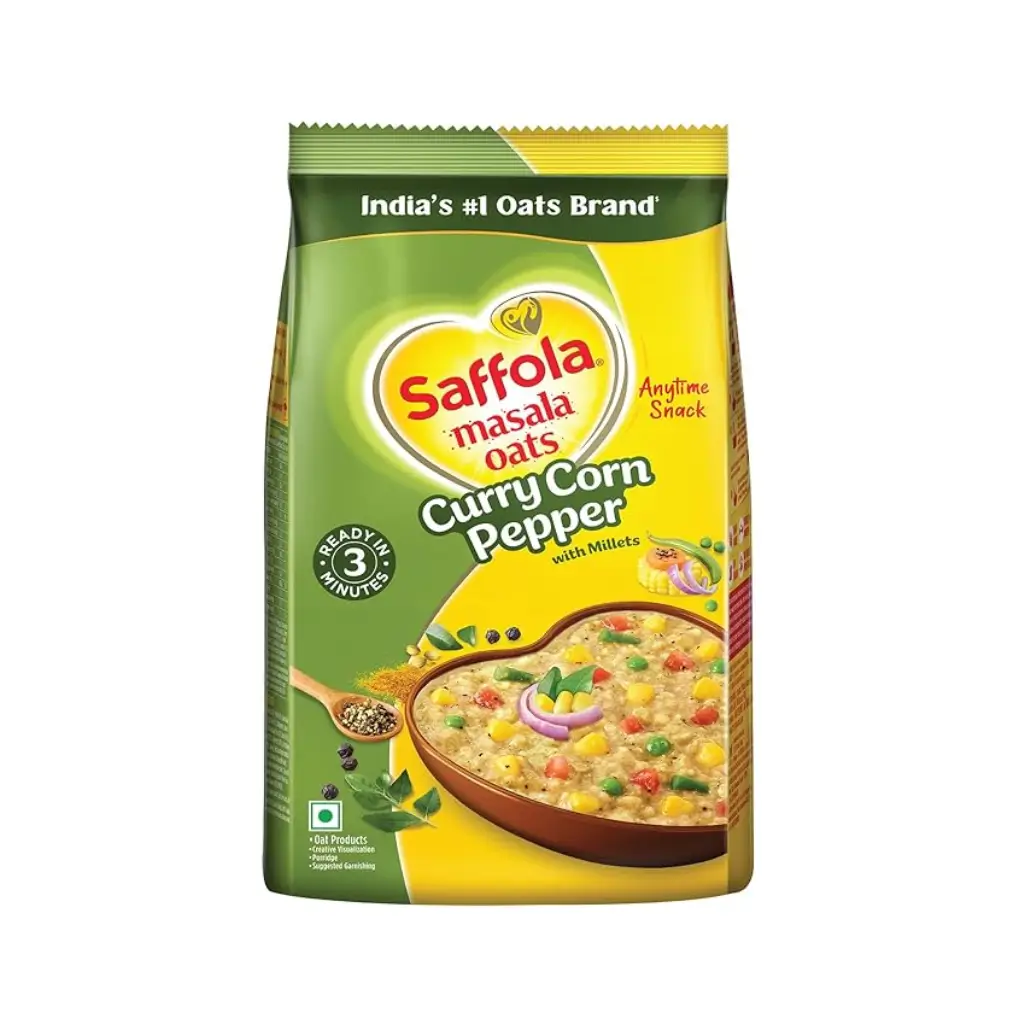 SAFFOLA MASALA OATS CURRY CORN PEPPER WITH MILLETS 500 GM