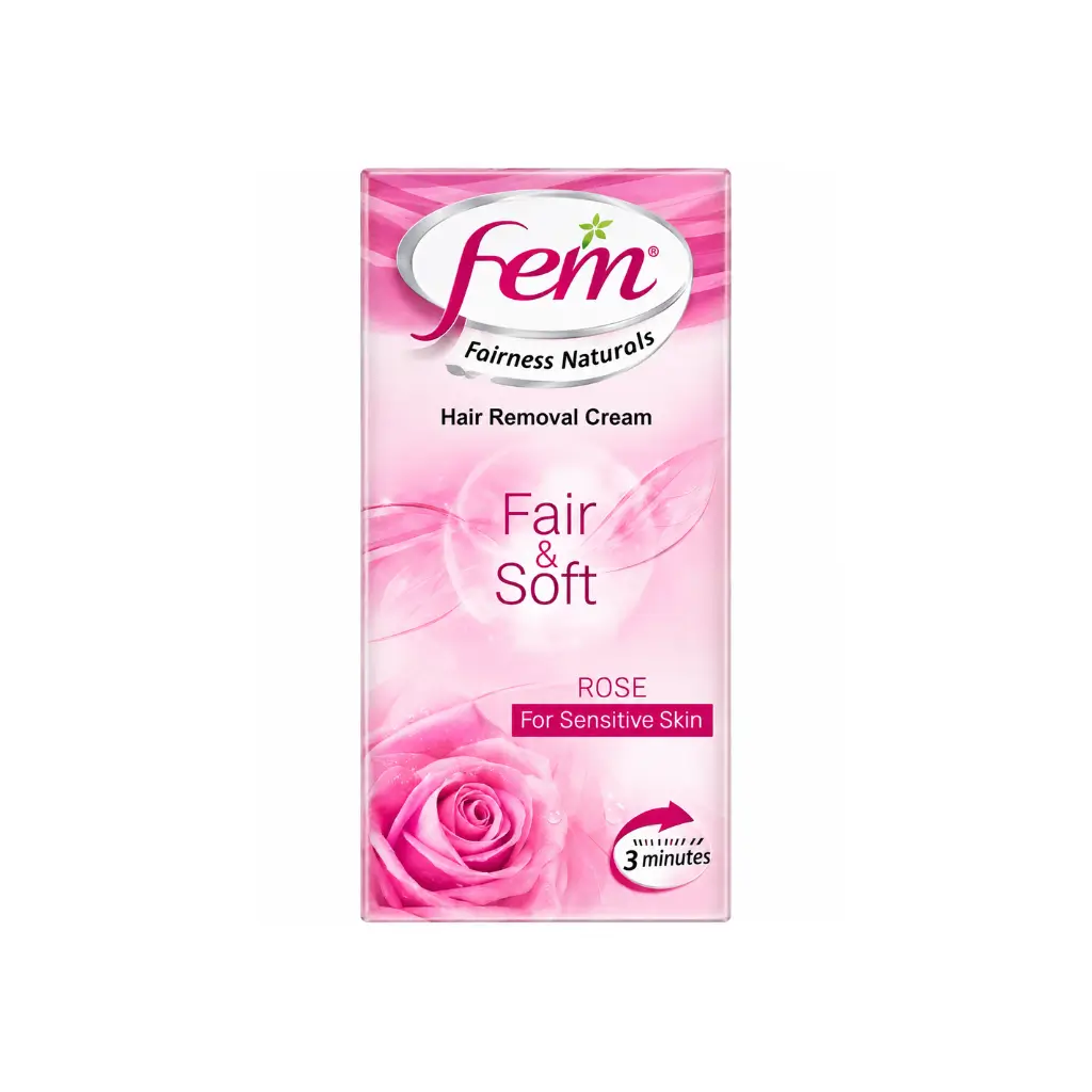 FEM NATURAL BRIGHTENING HAIR REMOVAL CREME ROSE 25+15G