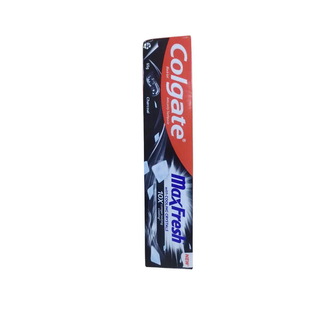 COLGATE BLACK GEL MAX FRESH WITH COOLING CRYSTALS CHARCOAL TOOTHPASTE 65 GM