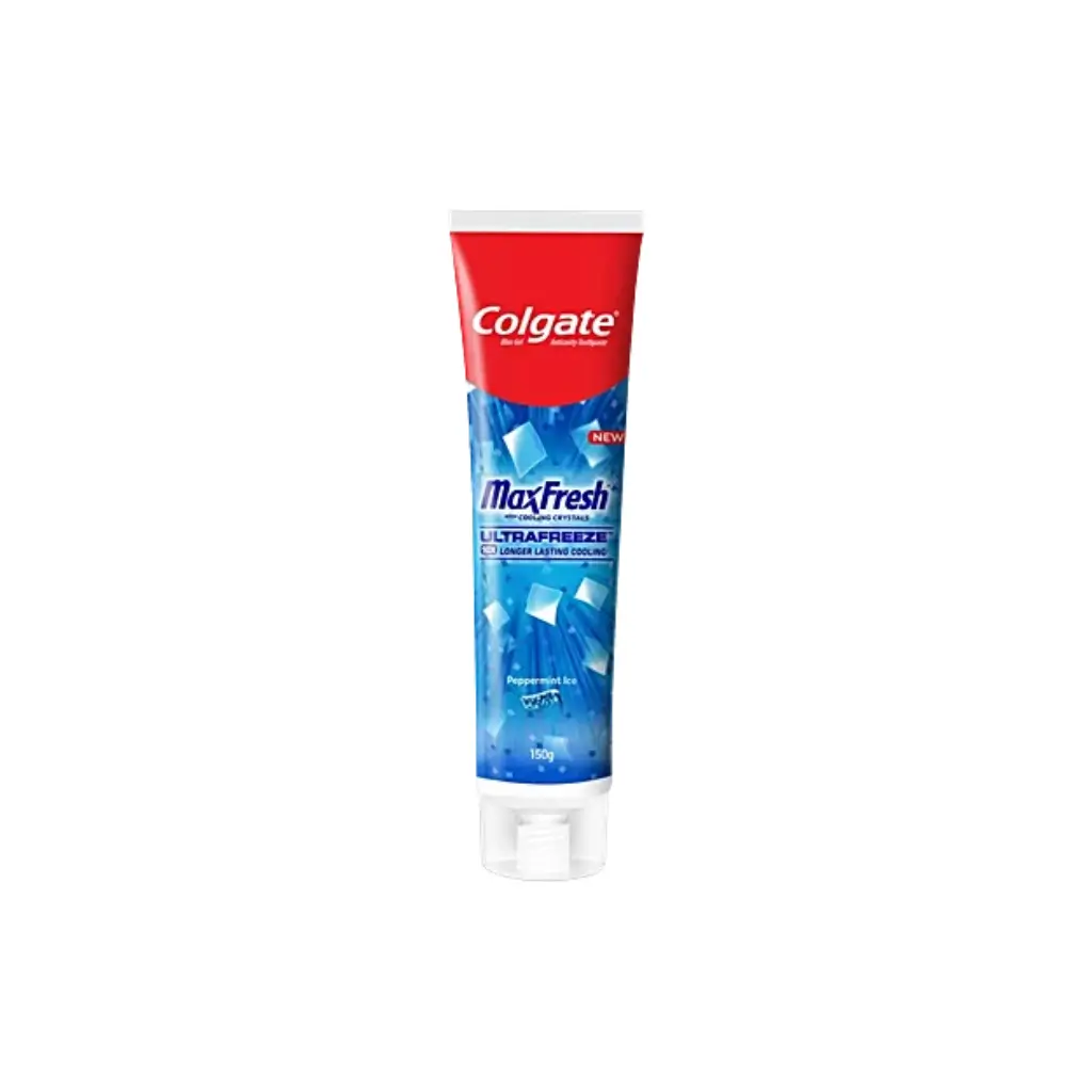 COLGATE BLUE GEL MAX FRESH WITH COOLING CRYSTALS PEPPERMINT ICE TOOTHPASTE 150 GM