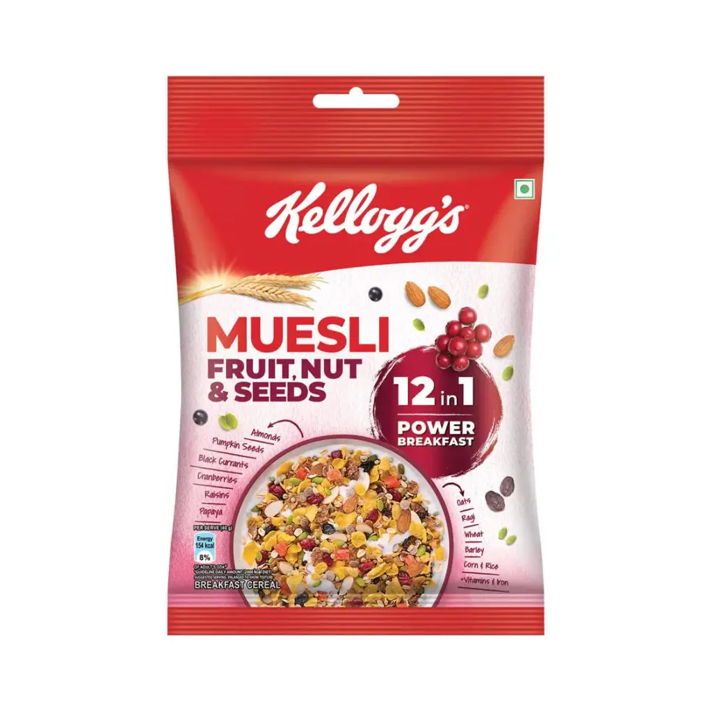 KELLOGGS MUESLI FRUIT NUT & SEEDS 12 IN 1 65 G
