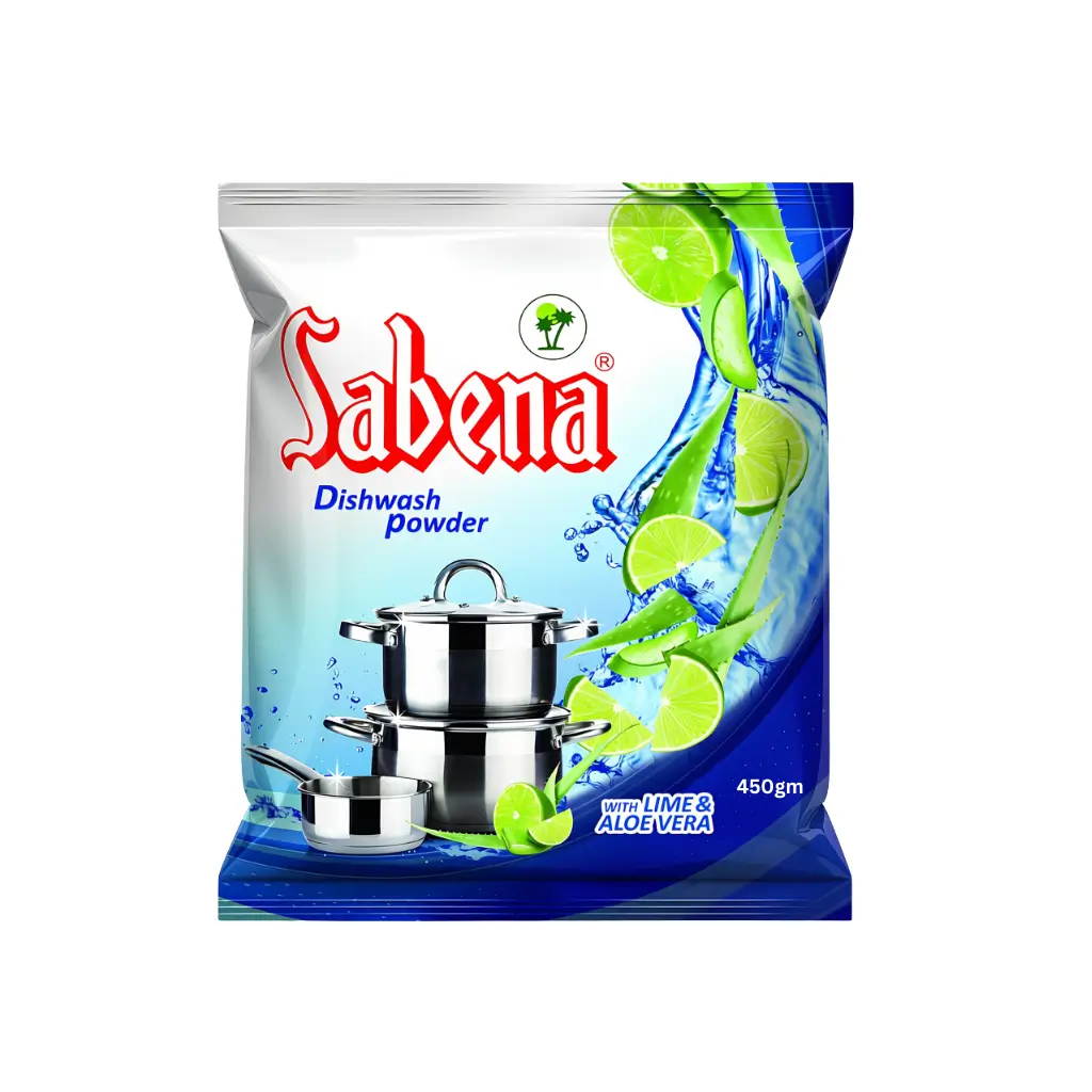 SABENA DISHWASH POWDER WITH LIME & ALOE VERA 450 G