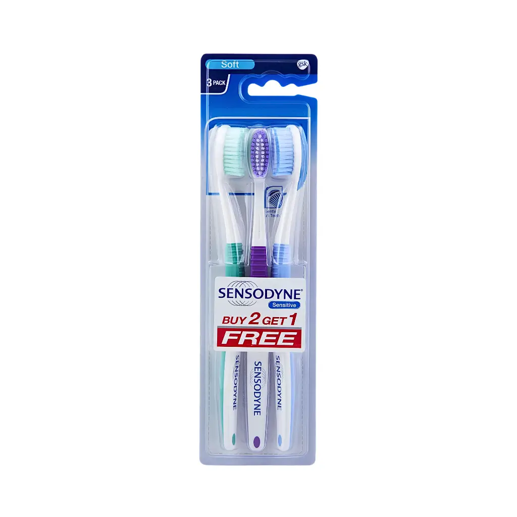 SENSODYNE SENSITIVE SOFT TOOTHBRUSHES BUY 2 GET 1