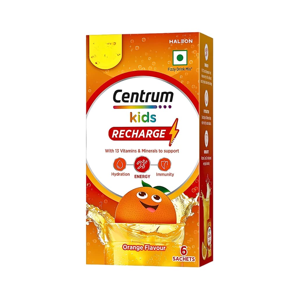 CENTRUM KIDS RECHARGE ORANGE FLAVOUR 6 SACHETS 5 GM