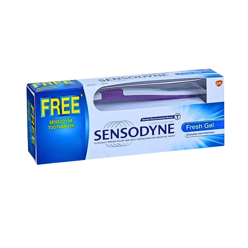 SENSODYNE FRESH GEL TOOTHPASTE 100 GM +TOOTHBRUSH FREE
