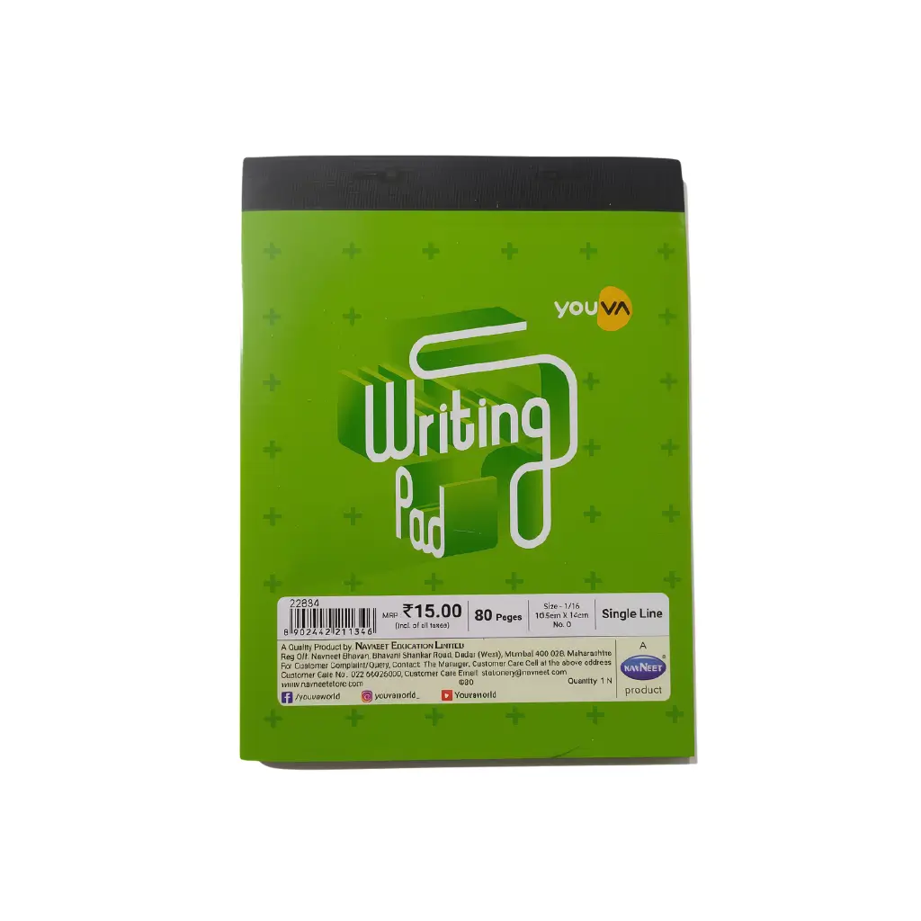 YOUVA SINGLE LINE WRITING PAD 80 PAGES SIZE 1/16