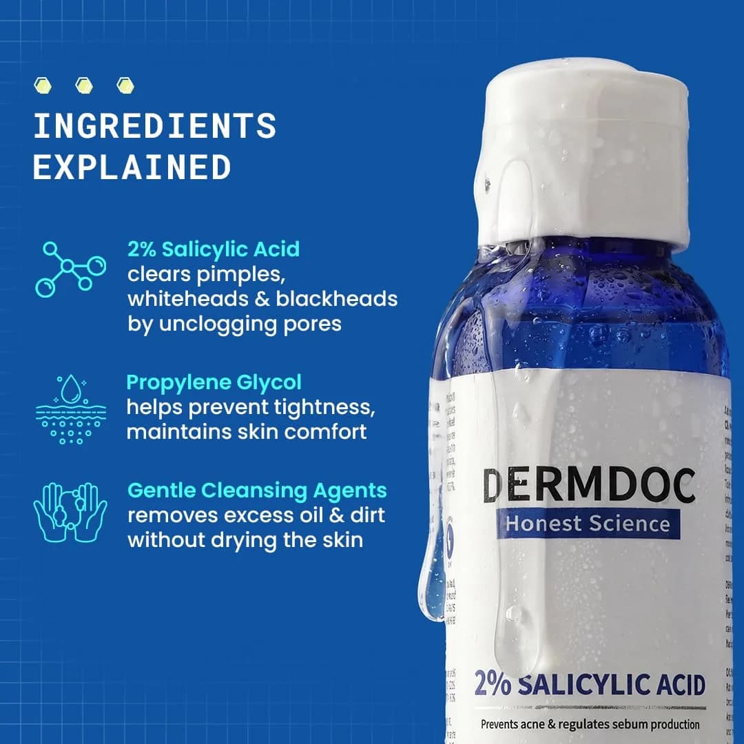 DERMDOC 2% SALICYLIC ACID FACEWASH 120 ML