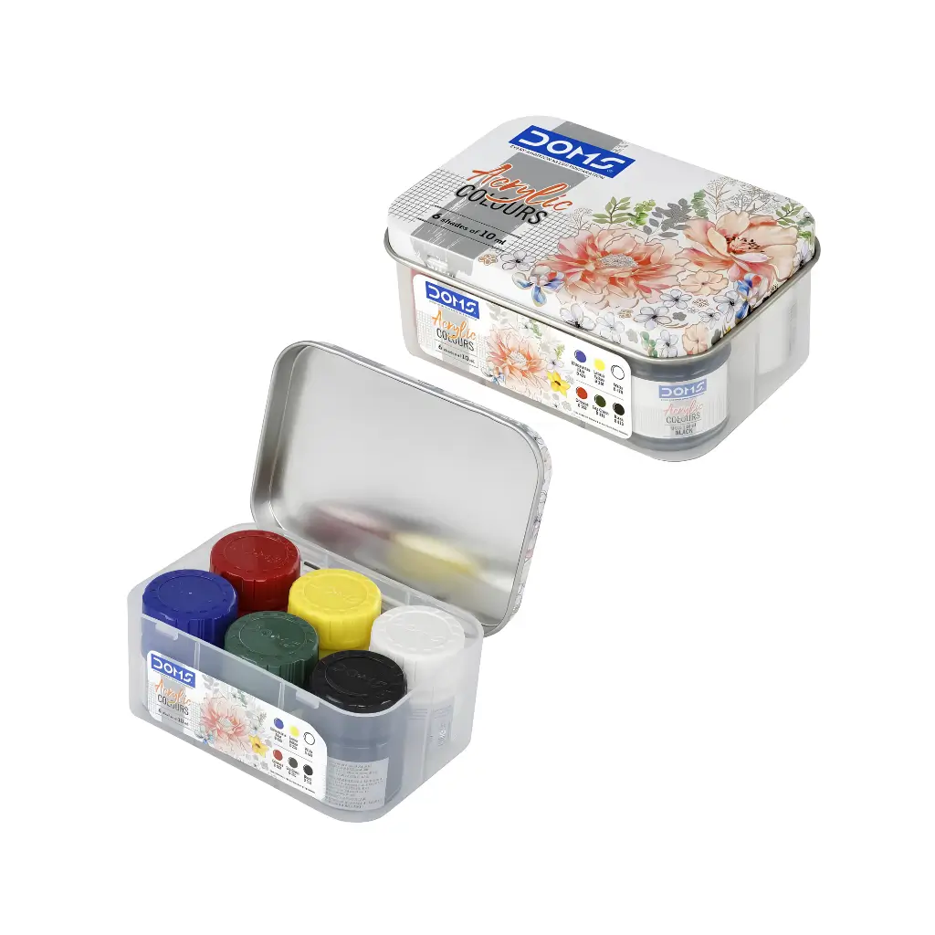 DOMS ACRYLIC COLOURS 6 SHADES OF 10 ML