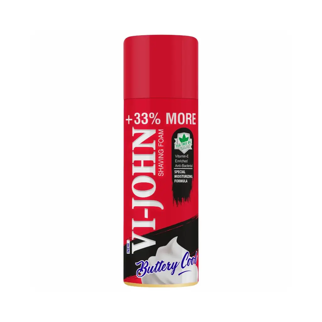 VI JOHN SHAVING FOAM BUTTERY COOL + 33% MORE FOR SENSITIVE SKIN (300 + 100 G) 400 G