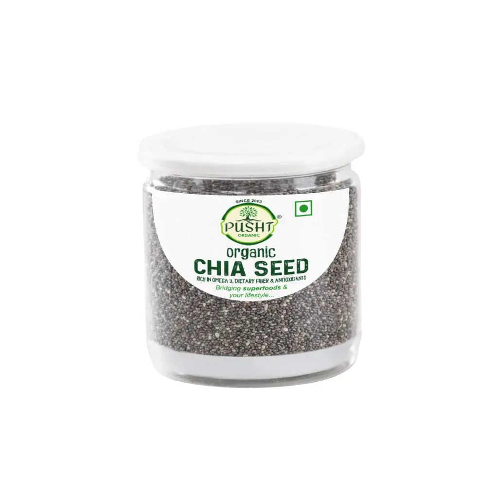 PUSHT ORGANIC CHIA SEED BOTTLE 250 GM